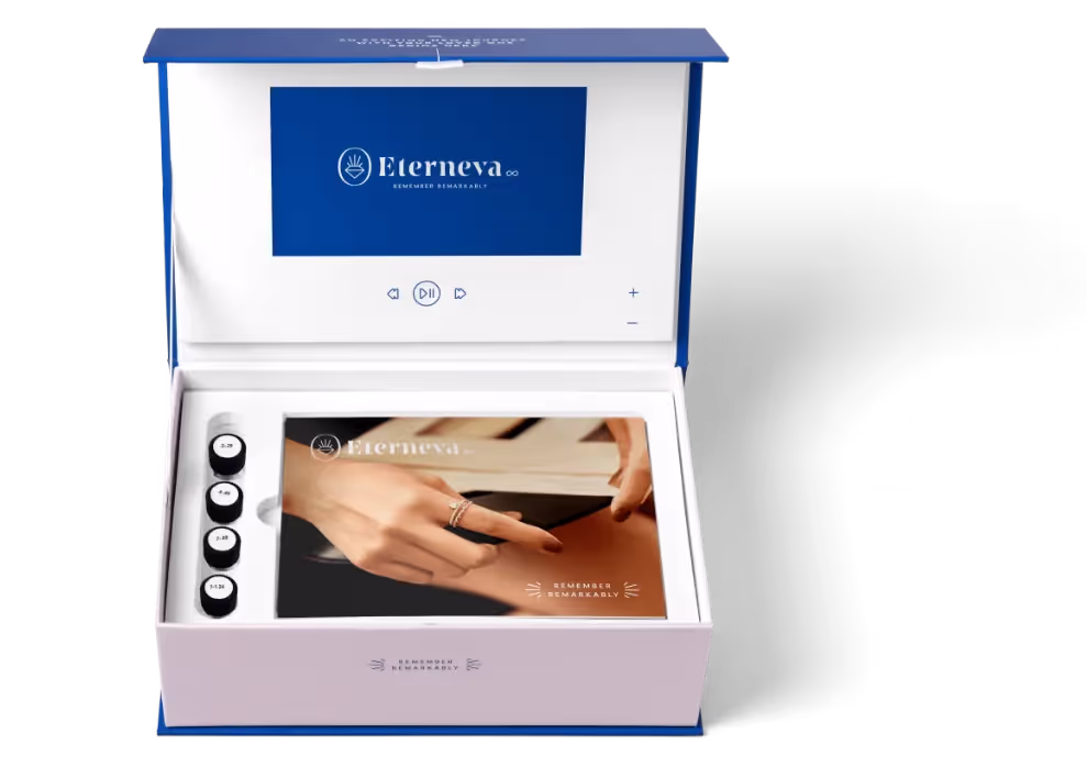 An open Eterneva welcome kit.