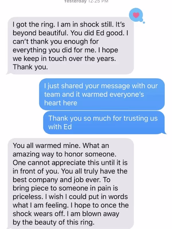 Review “I can’t thank you enough for everything you did for me.”.