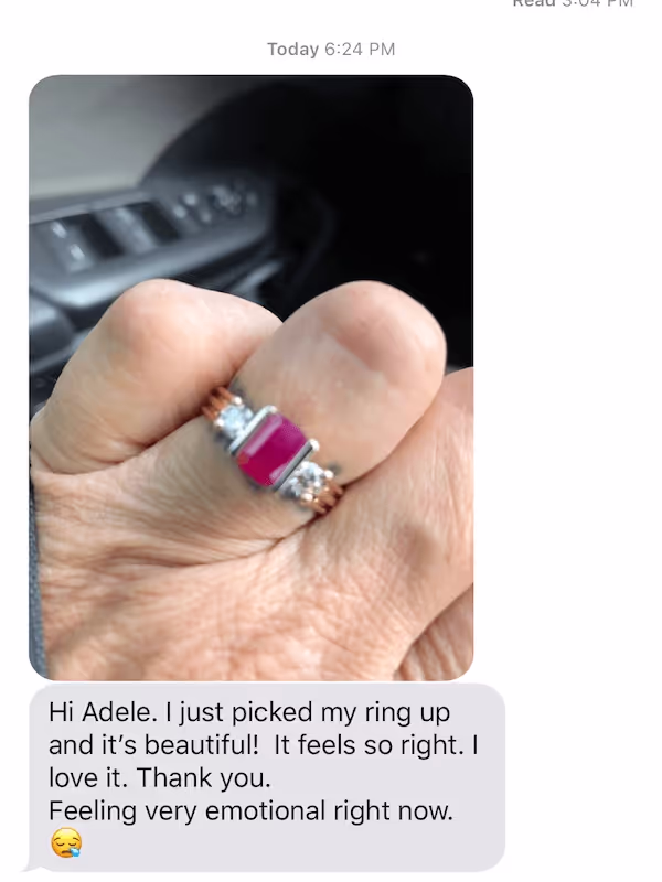 Review “I just picked my ring up and it’s beautiful!”.