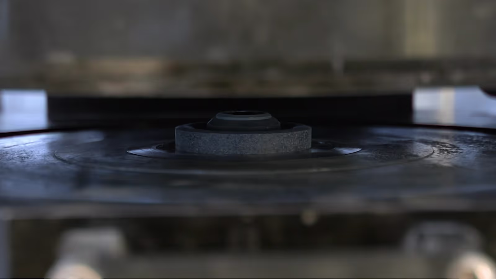 Close-up shot of the growth machine door closing.